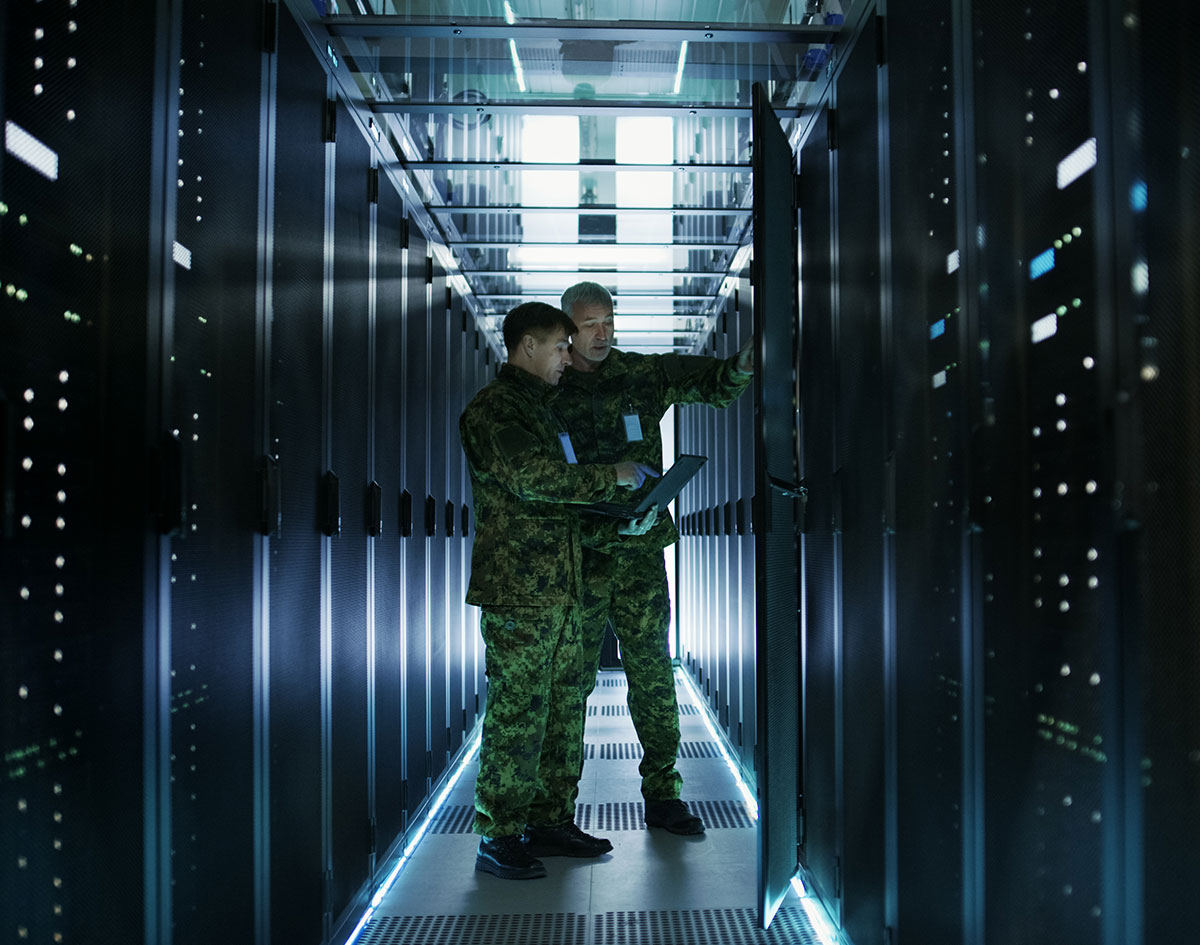 defense and government server room