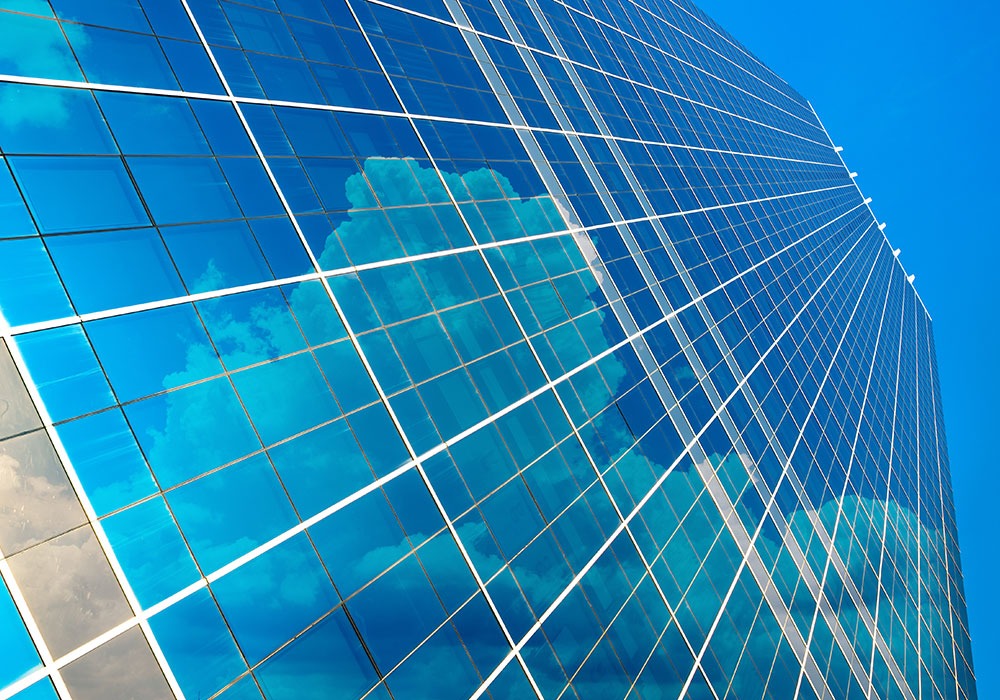 Modern business building glass of skyscrapers, Business concept of architecture